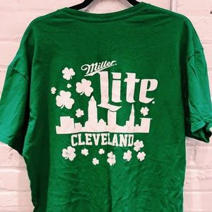 Green Cleveland Miller Lite St. Paddy’s Day Tee